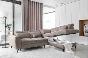 Sajda Bäddsoffa m. Schäslong 3-sits - Beige - Möbler - Vardagsrum - Bäddsoffor