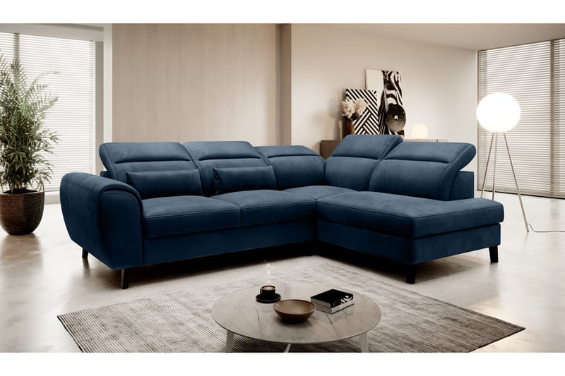 Sajda Bäddsoffa m. Schäslong 3-sits - Mörkblå - Möbler - Vardagsrum - Bäddsoffor