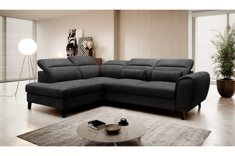 Sajda Bäddsoffa m. Schäslong 3-sits - Mörkgrå - Möbler - Vardagsrum - Bäddsoffor