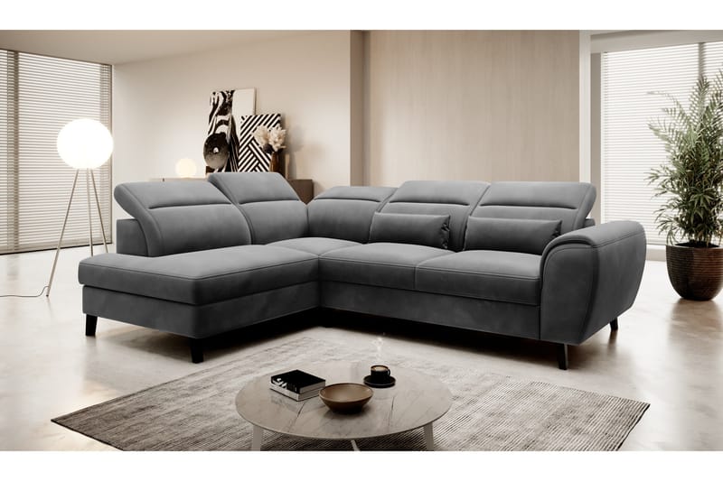 Sajda Bäddsoffa m. Schäslong 3-sits - Mörkgrå - Möbler - Vardagsrum - Bäddsoffor