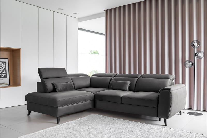 Sajda Bäddsoffa m. Schäslong 3-sits - Mörkgrå - Möbler - Vardagsrum - Bäddsoffor