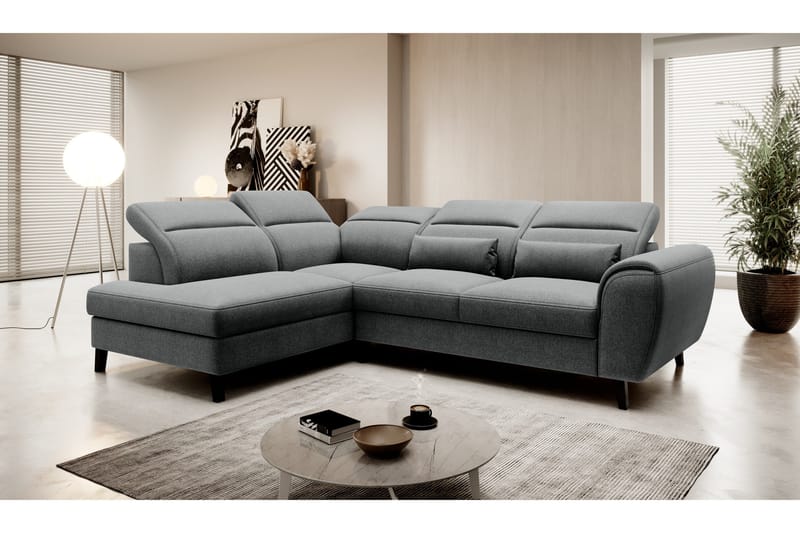 Sajda Bäddsoffa m. Schäslong 3-sits - Mörkgrå - Möbler - Vardagsrum - Bäddsoffor