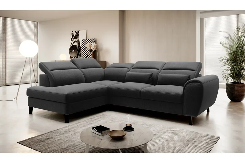 Sajda Bäddsoffa m. Schäslong 3-sits - Svart - Möbler - Vardagsrum - Bäddsoffor