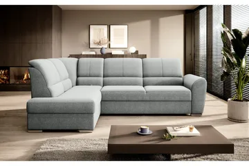 Sajmon Bäddsoffa m. Schäslong 3-sits - Grå - Möbler - Vardagsrum - Bäddsoffor