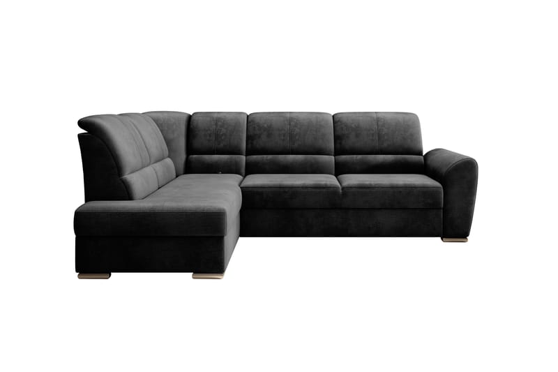 Sajmon Bäddsoffa m. Schäslong 3-sits - Mörkgrå - Möbler - Vardagsrum - Bäddsoffor