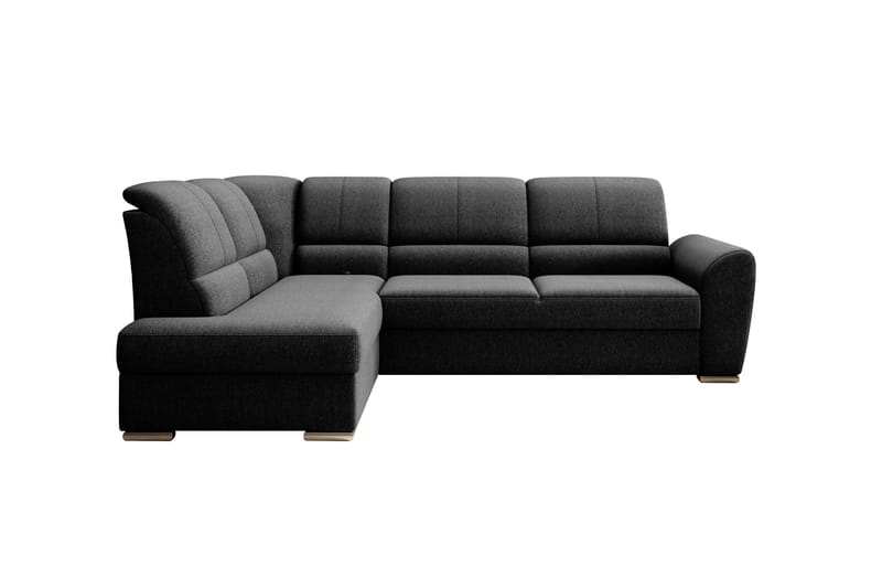 Sajmon Bäddsoffa m. Schäslong 3-sits - Svart - Möbler - Vardagsrum - Bäddsoffor