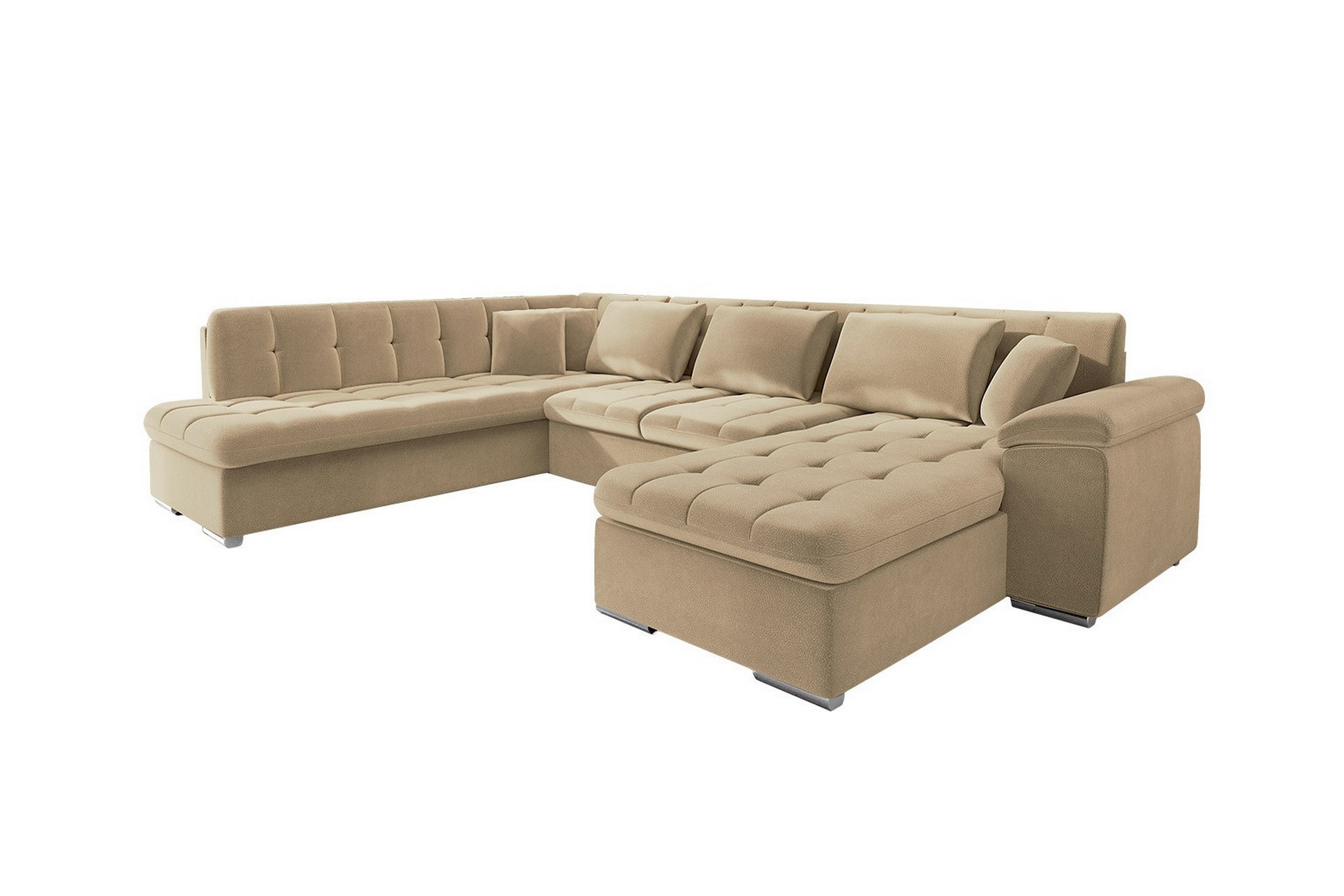 sakri 5 -sits hörnbäddsoffa beige -