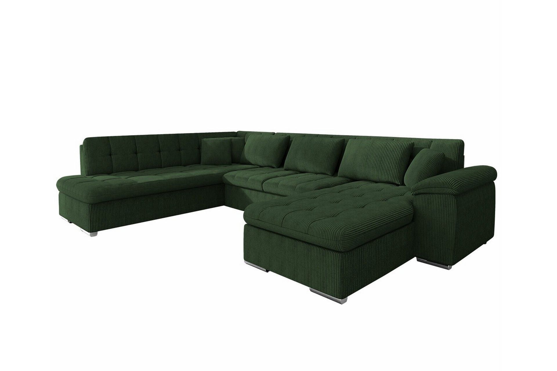 sakri 5-sits hörnbäddsoffa dark green -