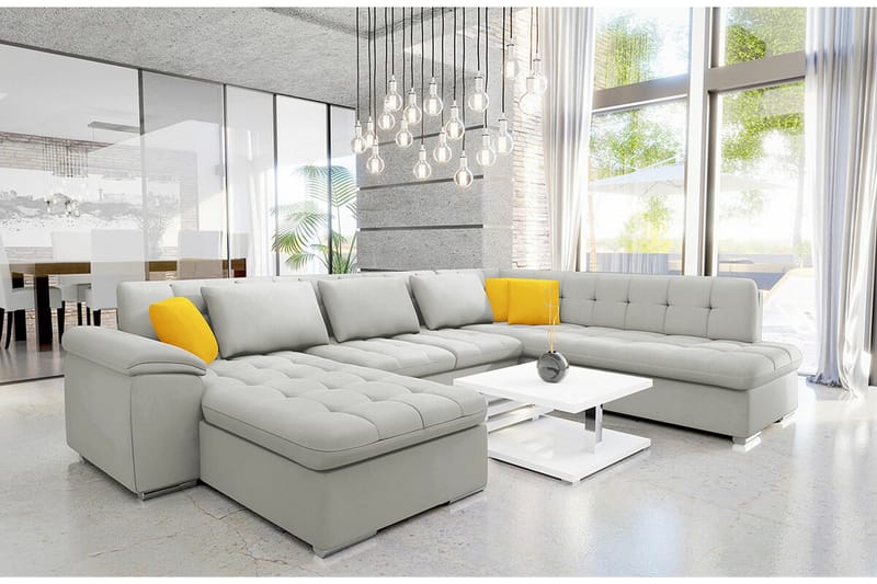 Sakri 5-sits Hörnbäddsoffa Ljusgrå - Möbler - Vardagsrum - Bäddsoffor - Hörnbäddsoffa