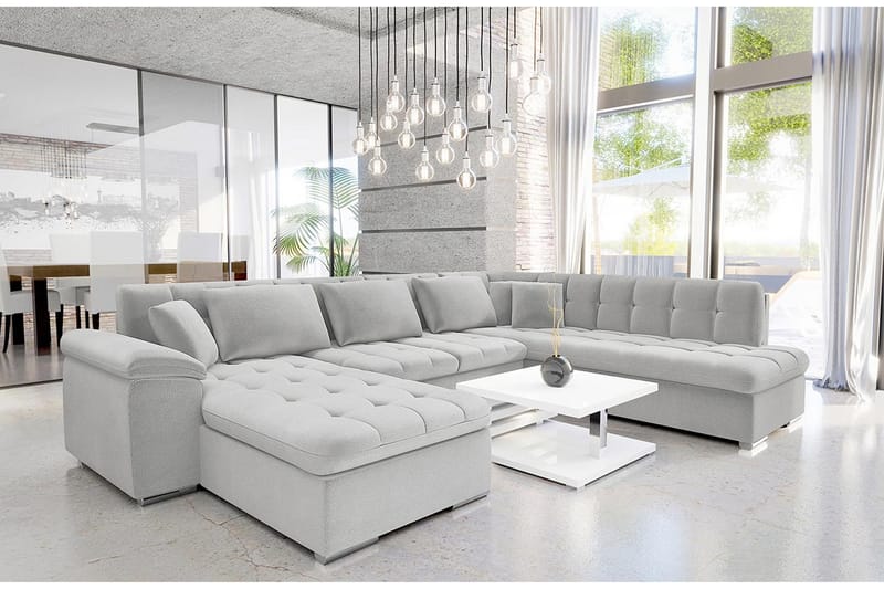 Sakri 5 -sits Hörnbäddsoffa Ljusgrå - Möbler - Vardagsrum - Bäddsoffor - Hörnbäddsoffa