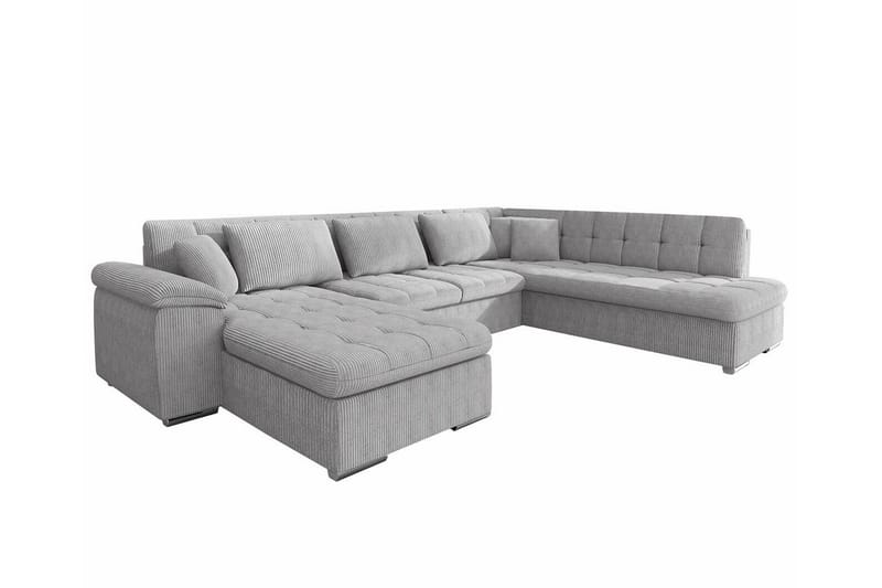 Sakri 5-sits Hörnbäddsoffa Ljusgrå