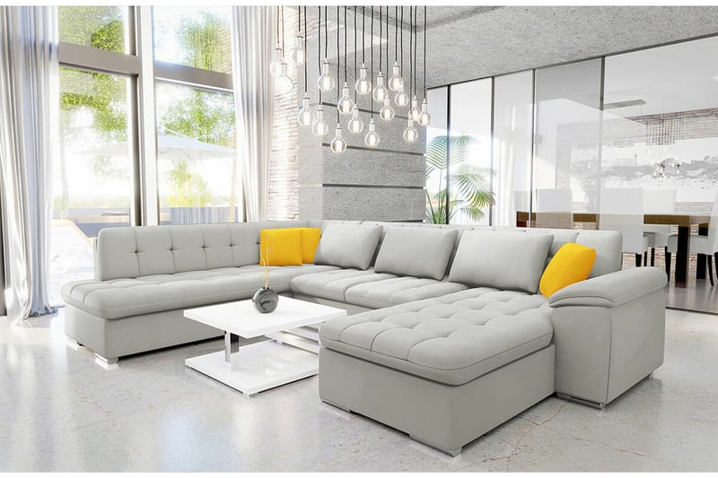 Sakri 5-sits Hörnbäddsoffa Ljusgrå - Möbler - Vardagsrum - Bäddsoffor - Hörnbäddsoffa