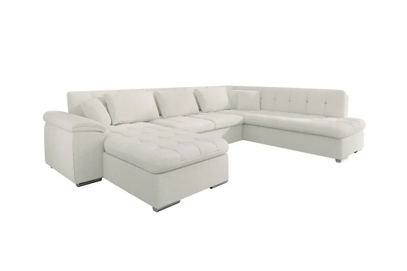 Sakri 5-sits Hörnbäddsoffa NO_BRAND White - Möbler - Vardagsrum - Bäddsoffor - U bäddsoffa