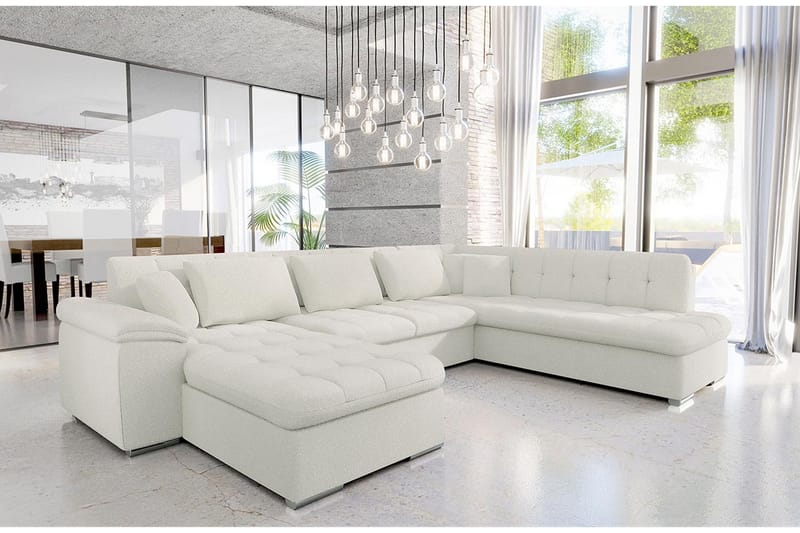 Sakri 5-sits Hörnbäddsoffa Vit - Möbler - Vardagsrum - Bäddsoffor - U bäddsoffa