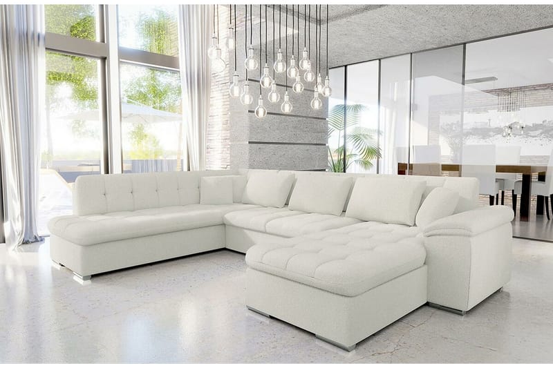 Sakri 5-sits Hörnbäddsoffa Vit - Möbler - Vardagsrum - Bäddsoffor - U bäddsoffa