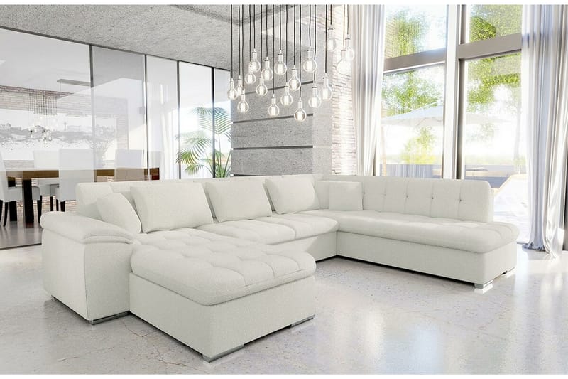 Sakri 5-sits Hörnbäddsoffa Vit - Möbler - Vardagsrum - Bäddsoffor - U bäddsoffa