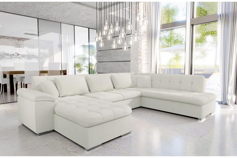 Sakri 5-sits Hörnbäddsoffa White - Möbler - Vardagsrum - Bäddsoffor - U bäddsoffa