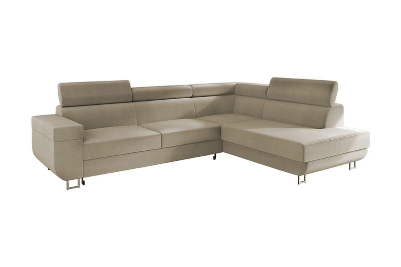 SALCES 3-sits Bäddsoffa Höger - Beige - Möbler - Vardagsrum - Bäddsoffor