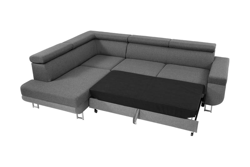 SALCES 3-sits Bäddsoffa Höger - Grå - Möbler - Vardagsrum - Bäddsoffor