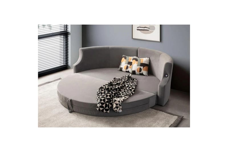 Salrican Bäddsoffa 3-sits - Grå - Möbler - Vardagsrum - Bäddsoffor