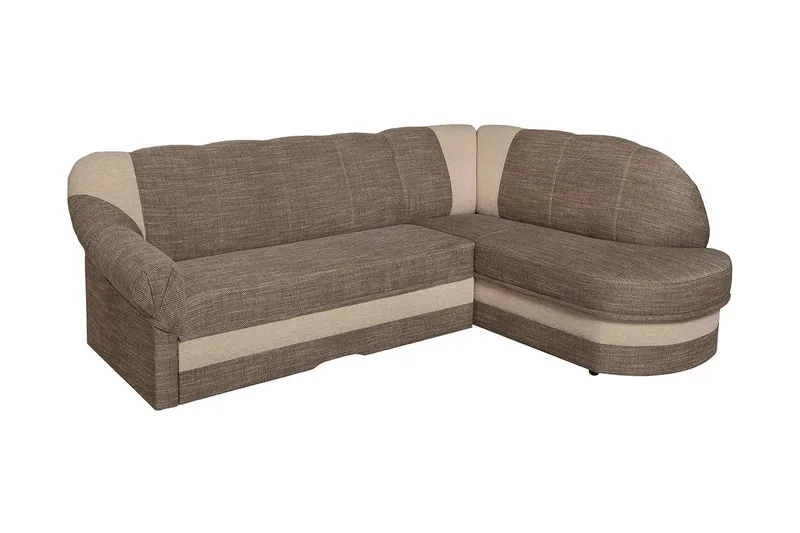 Sandra Hörnbäddsoffa - Brun - Möbler - Vardagsrum - Bäddsoffor - Hörnbäddsoffa