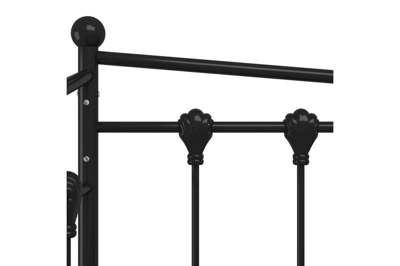 Sängram bäddsoffa svart metall 90x200 cm - Svart - Möbler - Vardagsrum - Bäddsoffor - Hörnbäddsoffa