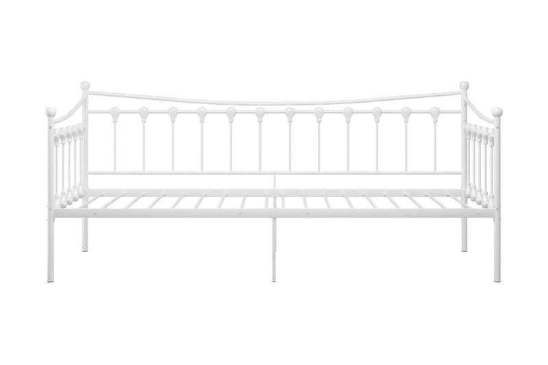 Sängram bäddsoffa vit metall 90x200 cm - Vit - Möbler - Vardagsrum - Bäddsoffor - Hörnbäddsoffa
