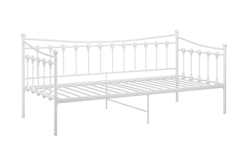 Sängram bäddsoffa vit metall 90x200 cm - Vit - Möbler - Vardagsrum - Bäddsoffor - Hörnbäddsoffa