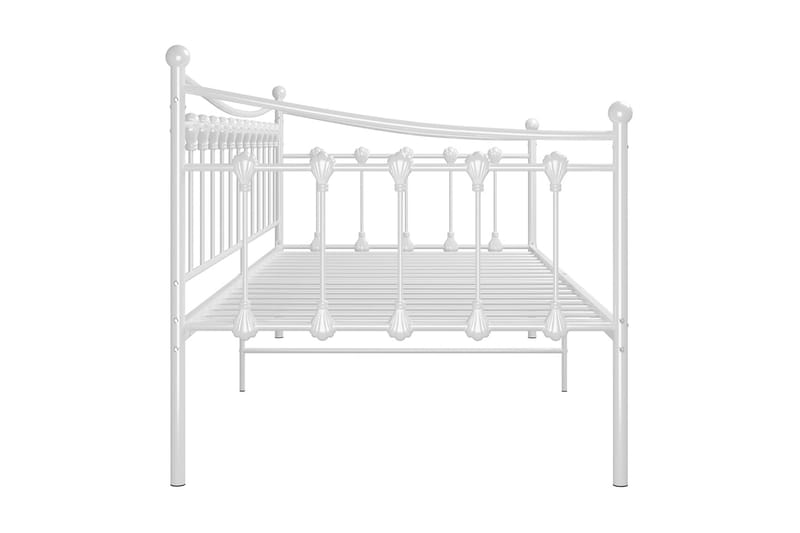 Sängram bäddsoffa vit metall 90x200 cm - Vit - Möbler - Vardagsrum - Bäddsoffor - Hörnbäddsoffa