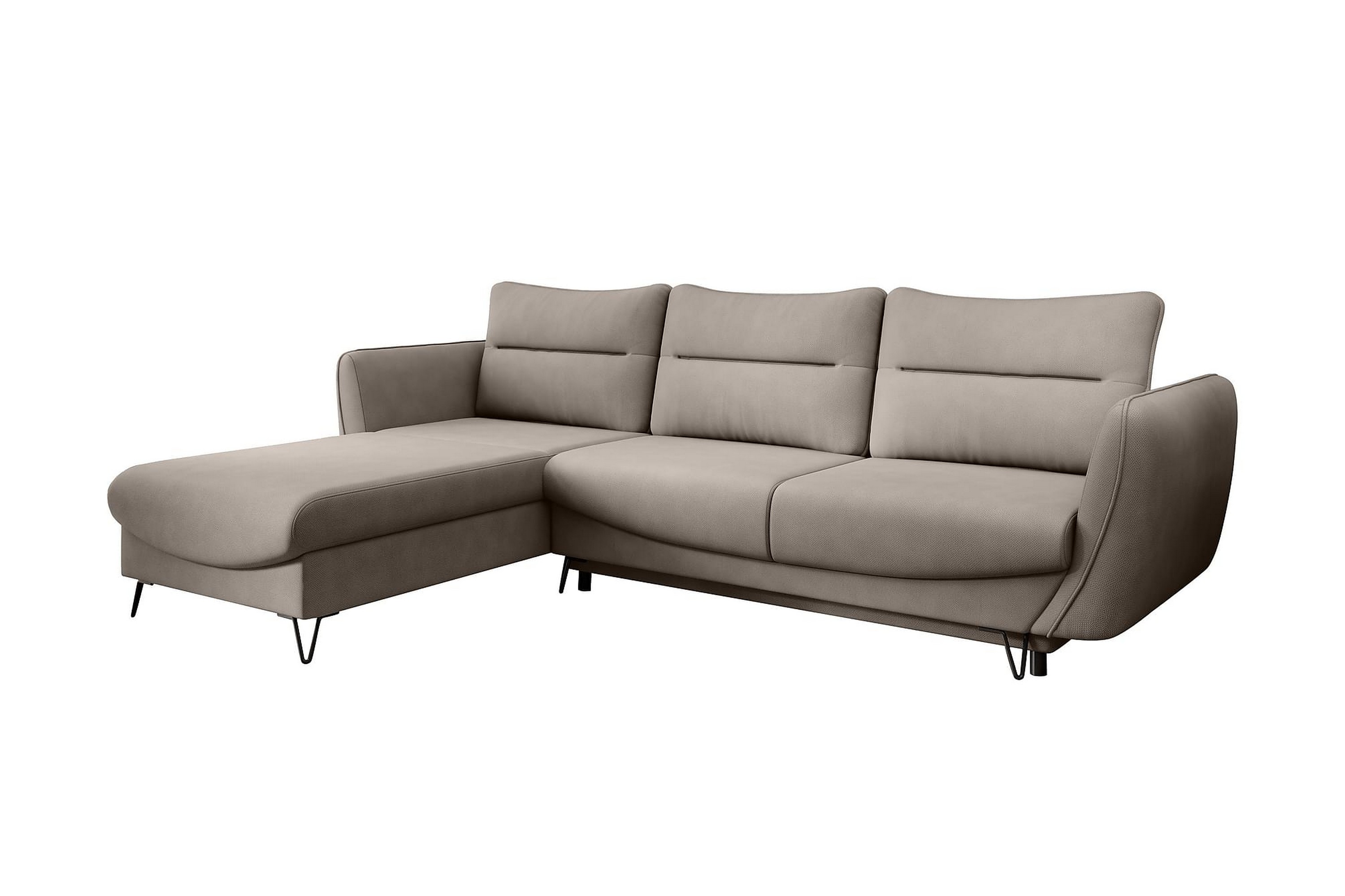 sarosh bäddsoffa m. divan förvaring beige -