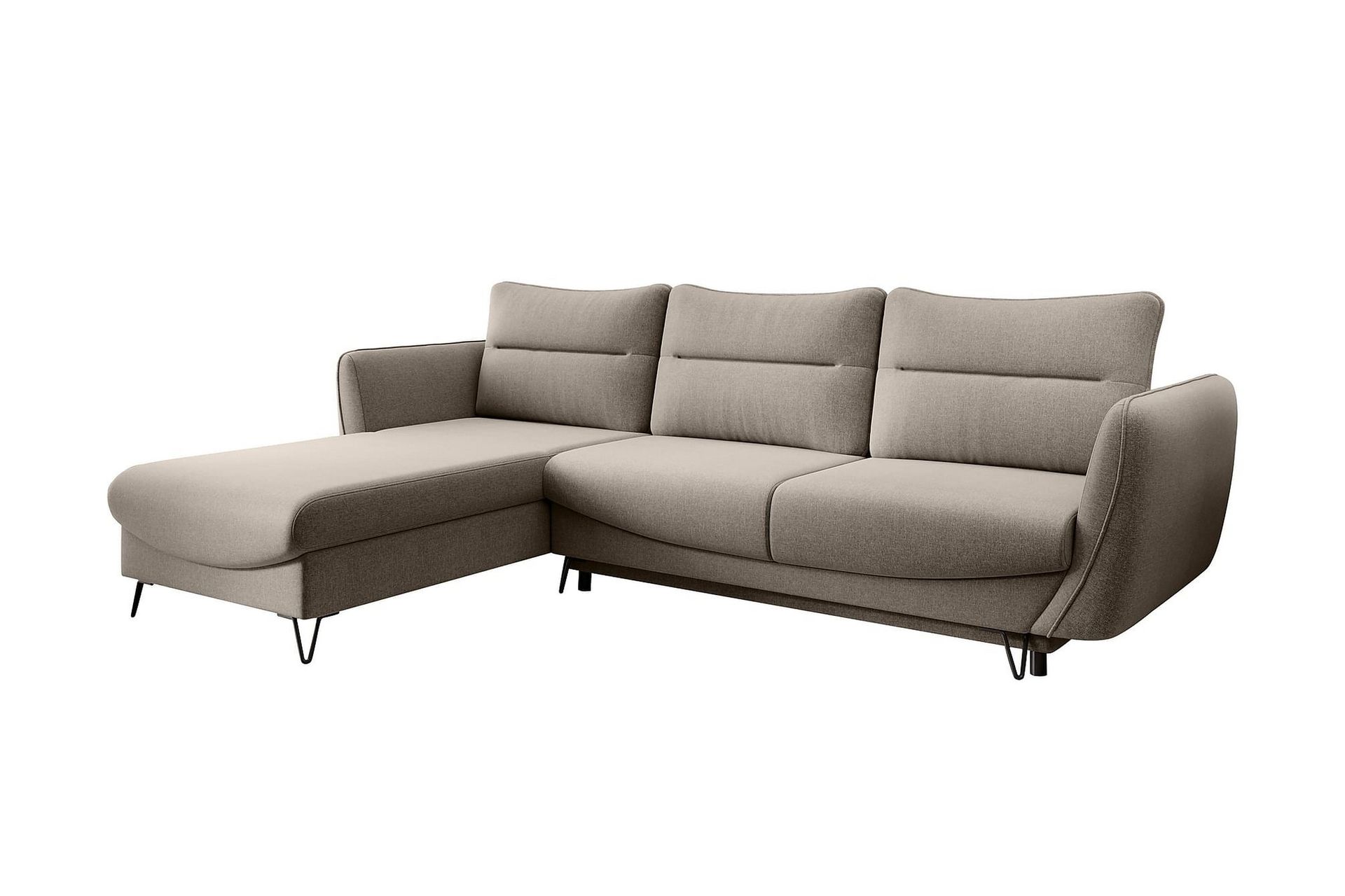 SAROSH Bäddsoffa m. Divan Förvaring Beige - Möbler - Vardagsrum - Bäddsoffor