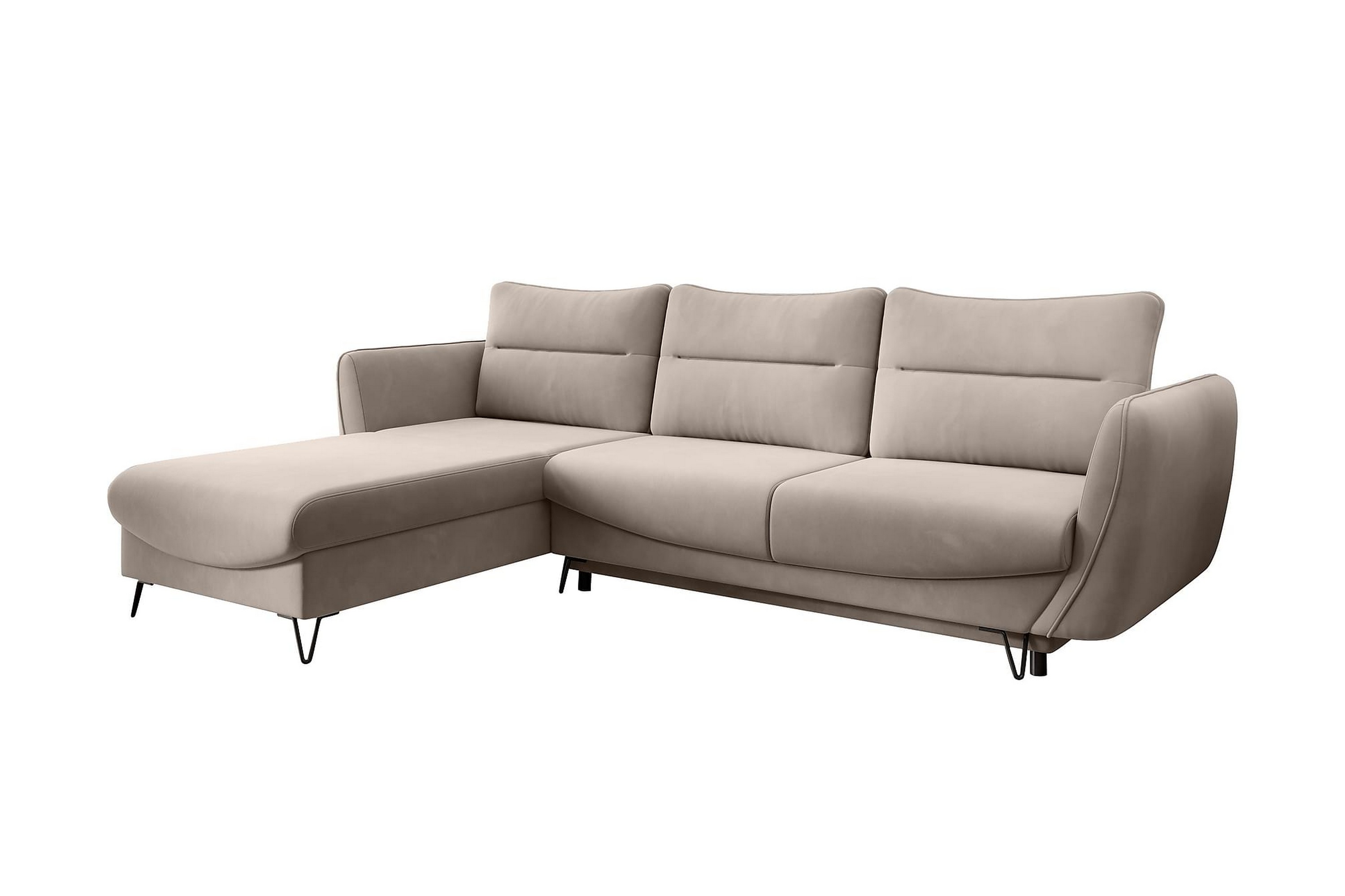 sarosh bäddsoffa m. divan förvaring beige -