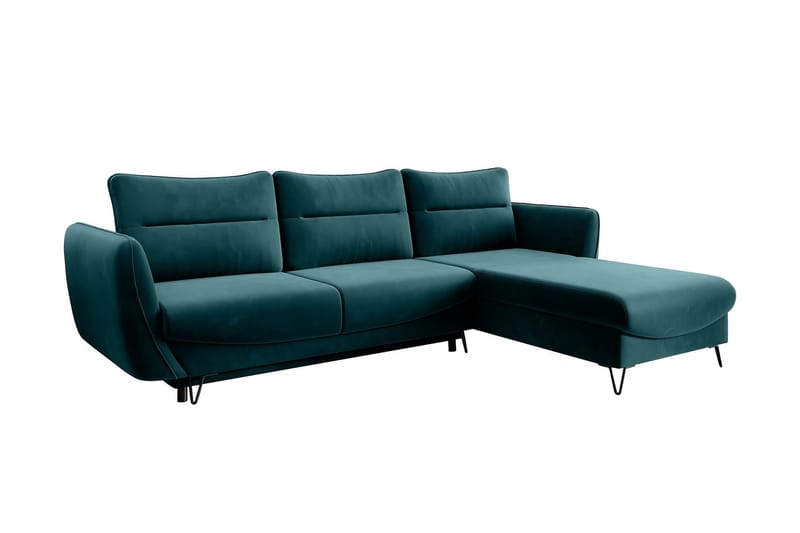 SAROSH Bäddsoffa m. Divan Förvaring Blå/Grön - Möbler - Vardagsrum - Bäddsoffor