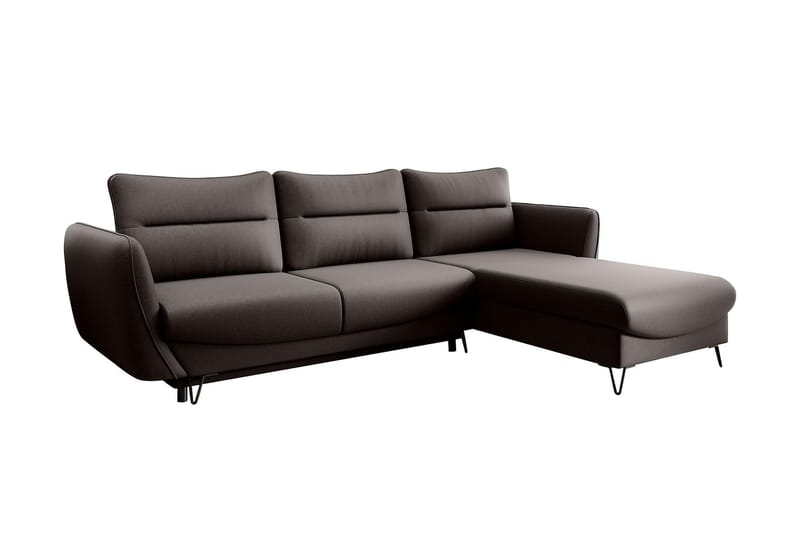 SAROSH Bäddsoffa m. Divan Förvaring Brun - Möbler - Vardagsrum - Bäddsoffor