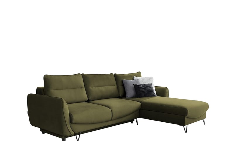 SAROSH Bäddsoffa m. Divan Förvaring Grön - Möbler - Vardagsrum - Bäddsoffor