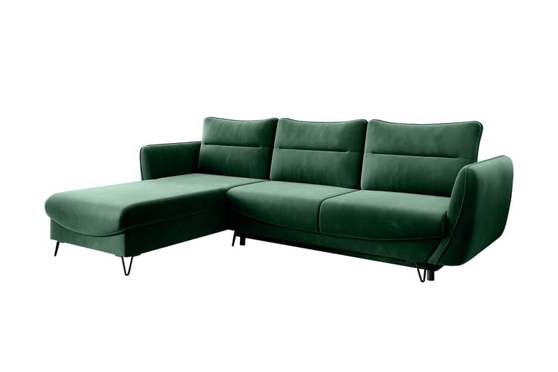 SAROSH Bäddsoffa m. Divan Förvaring Grön - Möbler - Vardagsrum - Bäddsoffor