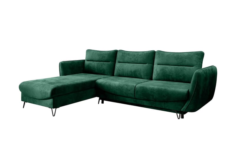 SAROSH Bäddsoffa m. Divan Förvaring Grön - Möbler - Vardagsrum - Bäddsoffor