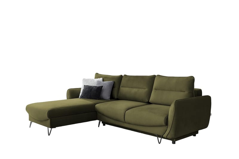 SAROSH Bäddsoffa m. Divan Förvaring Grön - Möbler - Vardagsrum - Bäddsoffor