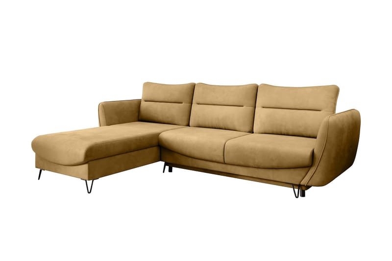 SAROSH Bäddsoffa m. Divan Förvaring Gul - Möbler - Vardagsrum - Bäddsoffor