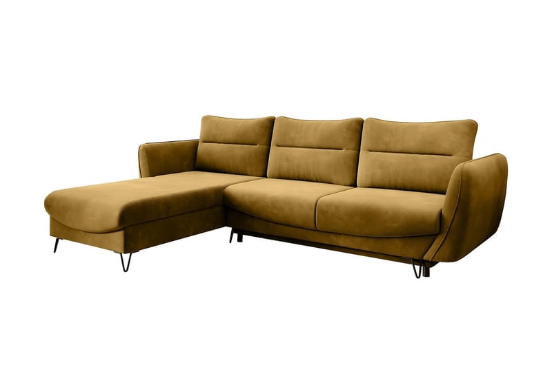 SAROSH Bäddsoffa m. Divan Förvaring Gul - Möbler - Vardagsrum - Bäddsoffor