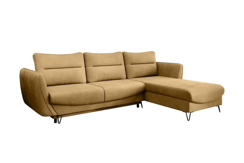 SAROSH Bäddsoffa m. Divan Förvaring Gul - Möbler - Vardagsrum - Bäddsoffor