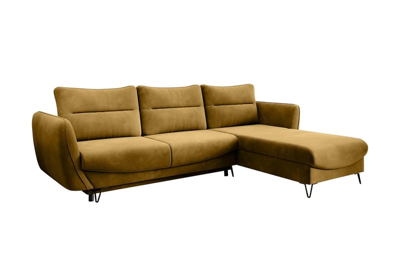 SAROSH Bäddsoffa m. Divan Förvaring Gul - Möbler - Vardagsrum - Bäddsoffor
