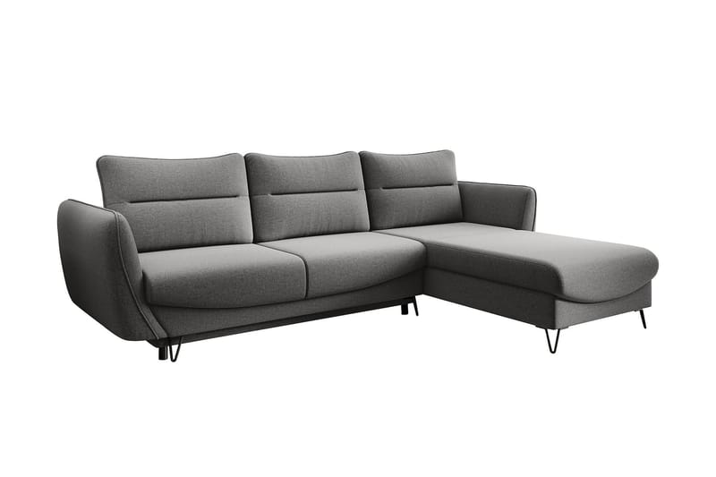 SAROSH Bäddsoffa m. Divan Förvaring Ljusgrå - Möbler - Vardagsrum - Bäddsoffor