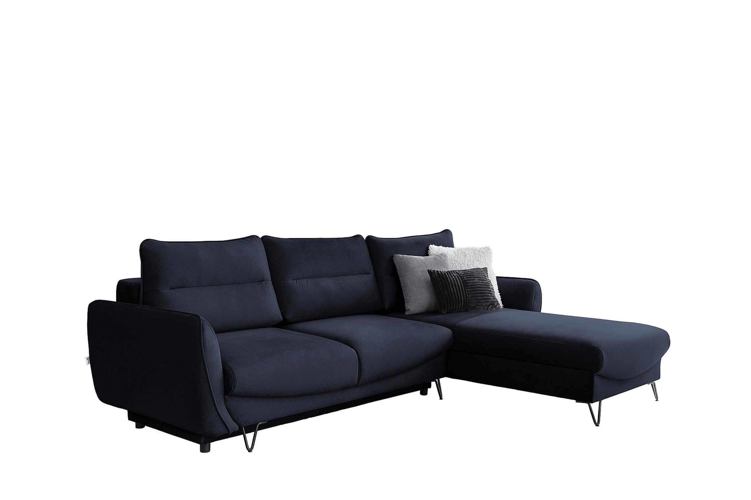 sarosh bäddsoffa m. divan förvaring mörkblå -