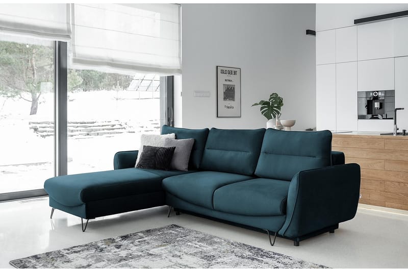 SAROSH Bäddsoffa m. Divan Förvaring Mörkgrön - Möbler - Vardagsrum - Bäddsoffor