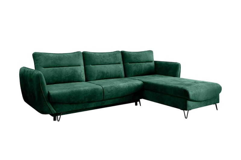 SAROSH Bäddsoffa m. Divan Förvaring Mörkgrön - Möbler - Vardagsrum - Bäddsoffor