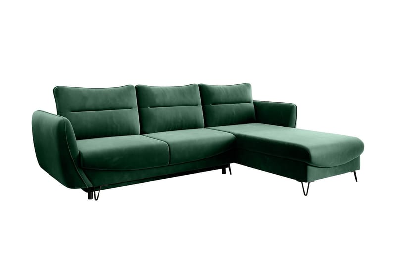 SAROSH Bäddsoffa m. Divan Förvaring Mörkgrön - Möbler - Vardagsrum - Bäddsoffor