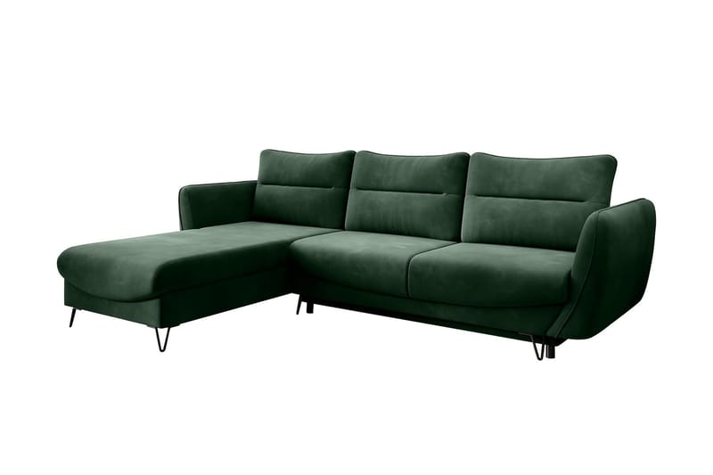 SAROSH Bäddsoffa m. Divan Förvaring Mörkgrön - Möbler - Vardagsrum - Bäddsoffor