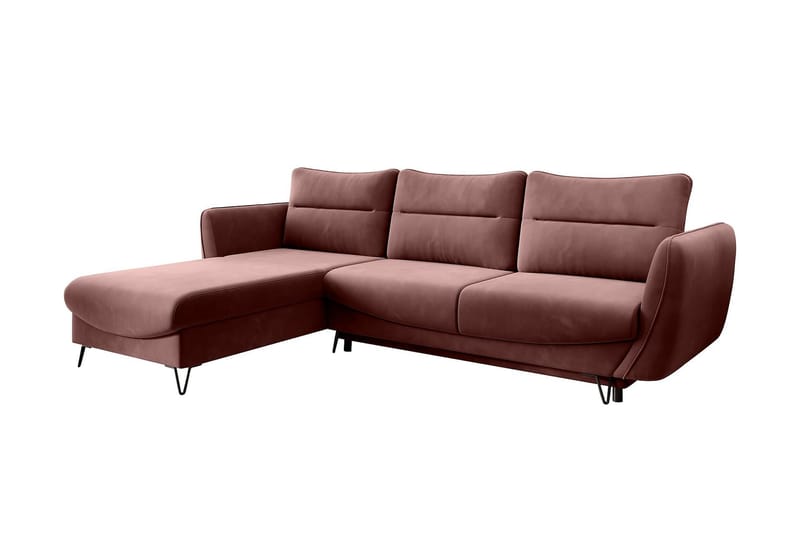 SAROSH Bäddsoffa m. Divan Förvaring Rosa - Möbler - Vardagsrum - Bäddsoffor