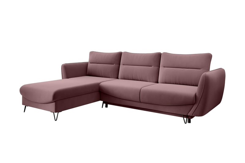 SAROSH Bäddsoffa m. Divan Förvaring Rosa - Möbler - Vardagsrum - Bäddsoffor